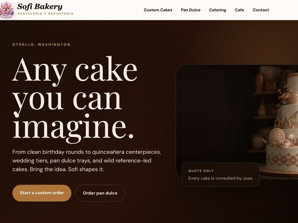 Sofi Bakery website